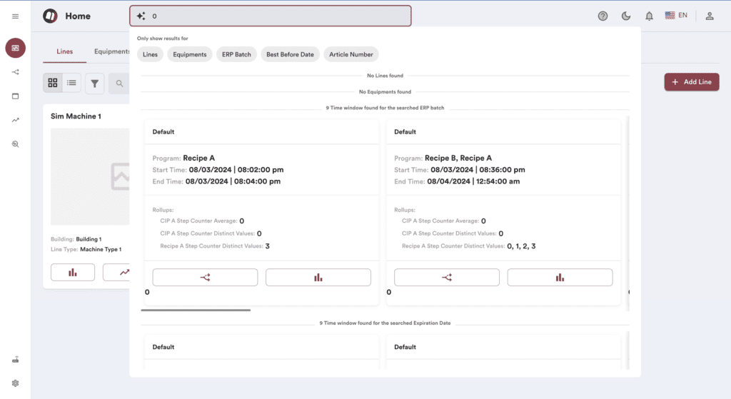 MontBlancAI omni search feature. Searching is one of the most underrated && biggest reason why you should digitalize your factory.